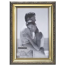 Malden International Designs 전통 몰딩 나무 그림 액자 4 x 6 골드, 5 by 7-inch, Gold