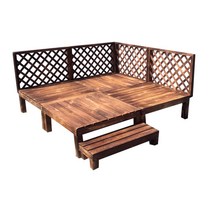 조립식 마루 평상 원두막 만들기 diy 정자 실외 계단, 100x100x36cm 플랫폼 1m2