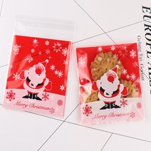 opp포장봉투 크리스마스 산타 200매_럭키데이유통 크리스마스 선물포장지 어린이집 유치원 학교 학원 교회 크리스마스 선물포장비닐 크리스마스포장 opp접착봉투, 1세트, opp포장봉투 크리스마스 산타 200매