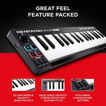 M Audio 키스테이션 미니 32 MK3 - 울트라 포터블 USB MIDI 키보드 컨트롤러 ProTools First 포함 Air Music Tech 제작 오디오 에디션 및