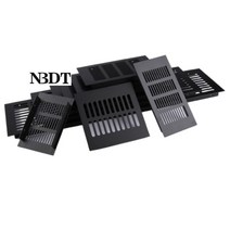 후황 욕실 실내 유인휀 화장실 산업용 업소용 환풍기 2Pcs 매트 블랙 알루미늄 사각형 공기 환기 인공 호흡, 03 100mm Wide_01 150mm Long