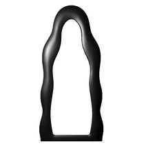 비정형거울 웨이브전신거울 카페 가정용 가게 옷 현관 침실, 기본, 블랙 70x170cm