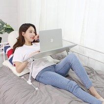 침대책상 베드트레이 높낮이 각도조절 1인용 태블릿 노트북테이블 독서대 접이식 좌식 탁자, 단품