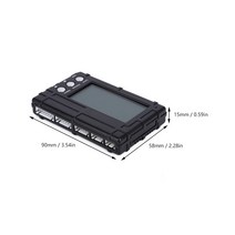 자동차배터리테스터기 진단기3in 1 LCD 방전기 밸런서 미터 측정 2-6S lipo Li Fe 배터리 디지털 용량 검사, 검은색