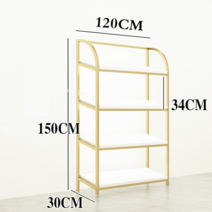 신발 진열대 철제 매장용 전시대 디스플레이 랙 가방 옷가게, 4단선반 120x150cm