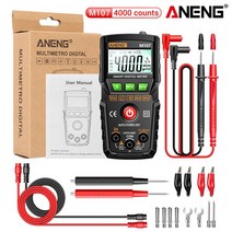 디지털멀티미터 ANENG M107 테스터기 디지털 multimeter 4000 카운트 자동 멀티 미터 전압 전류 저항 테스, 06 M107 Black Pro