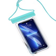 스마트폰방수팩 방수케이스 물놀이 터치 휴대폰수납, 민트