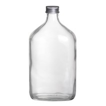 납작유리병500ml 네모 모양 1박스36개, 플라스틱캡블랙, 색상