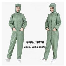 작업복 점프수트 멜빵 바지 유니섹스 원피스 깨끗한 옷 후드 클린 룸 의류 방진 페인트 정적