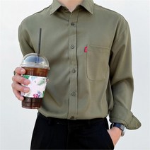 남자 스탠다드핏 캐쥬얼 카라 셔츠 셔츠