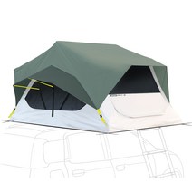 차위에텐트 승용차루프탑텐트 캠핑 텐트 루프 탑 하드 차박 카 타프 Decathlon 퀵 오픈 범용 자율 주행 suv 야외 접이식 자동차 odct, 그레이 그린