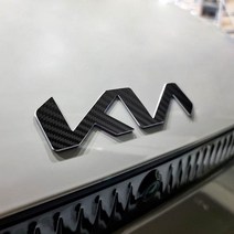 카프트 EV6 메탈 엠블럼 플레이트 튜닝 용품 몰딩, 엠블럼(앞면/카본블랙)