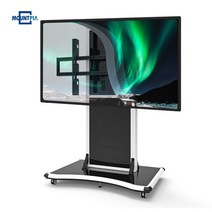 마운트피아 EMS-1W 전자칠판 이동식TV거치대 전동형 높이조절 86-98인치, 블랙, 추가안함, 추가안함