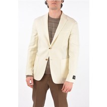 Ermenegildo Zegna ZZEGNA 울 AND FLAX 사이즈 VENTS 블레이져 위드 패치 포켓 1DNMG0 950756 8