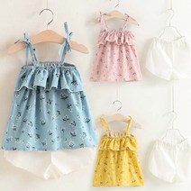아이하루 잔꽃끈탑+반바지
