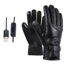 열선 오토바이 장갑 자전거 터치 발열 열선 가죽장갑 라이더 바이크 클래식 글러브 토시 겨울 방수 방한 방풍 다이네즈 RAVER 레이버 PCX 인다이스, BLACK(단일사이즈)