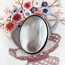 후야몰/심플 타원 브로치-신주 만들기 반제품 퀼트/프랑스자수-DIY, HF64-심플타원브로치-신주
