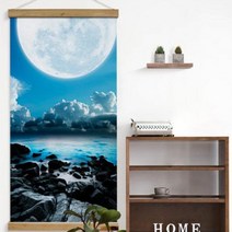 dc150-우드스크롤 60CmX120Cm -보름달풍경 이미지2