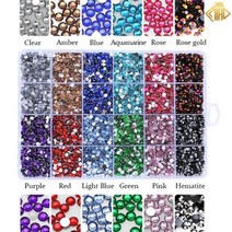 34mm 젤리 컬러 반짝이 수지 라인 석 접착제에 크리스탈 네일 보석 의류 장식 다이아몬드 액세서리, 없음, 19200 set 11+3mm