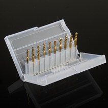 엔드밀 10 개/대 티타늄 질화물 코팅 초경 2.3mm-3.175mm PCB Drel 드릴 비트 라우터, 한개옵션0
