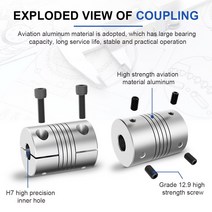 LR D D25L30 알미늄 탄성 권선 샤프트 커플러 모터 커넥터 8/9/10/11/12mm 클램핑 사용자 지정 연한 CNC, 10 10mmX10mm