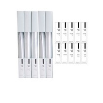 접이식 비닐 봉투 케이스 화이트 와이드형 L 5p + 텍스트 스티커 10종 세트, 3세트