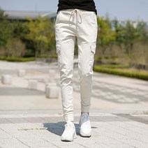 동대문스타일 국내생산 워싱면 카고 밴딩 조거팬츠 28~36 빅사이즈 카고조거