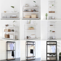 파렛트 파레트 랙 해피 렉 앵글 재단 철제 선반 2단 칸막이 다용도실 알파룸 짐보관서비스, 2단 앵글선반 1000x600(블랙)