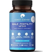 Coast science 남성 불임 mfsg5 - 남성을 위한 정자 수 및 정액 부스터 불임 보조제 - 태아기 비타민 및 pqq 포함 - 120 캡슐