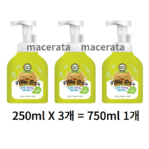 해피바스 키위랑 손씻자 버블핸드워시, 750ml, 1개