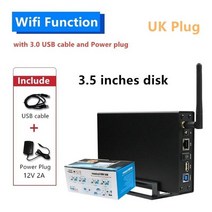 nas 구축 가정용nas hdd 나스 하드 sata usb 3.0 3.5 wifi 익스텐더 베이 인클로저 sata 인터페이스 알루미늄 인클로저 rj45 wifi 라우터 리피터, 영국 플러그