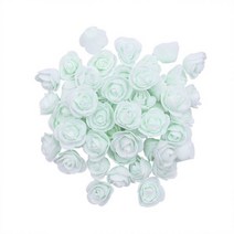 발렌타인데이 선물 장미 머리 거품 웨딩 파티 장식, 200Pcs, mint green