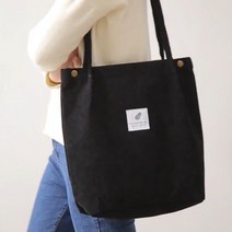 데일리 코듀로이 숄더백(블랙) 에코백 골덴가방
