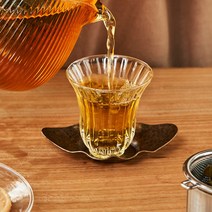 [티이야기 로즈플라워 찻잔] 내열유리 티컵 티잔 예쁜 차잔 찾잔 세트 투명 쌍화 녹차잔, 2. 플라워찻잔