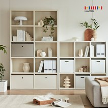 한샘 샘 폴리 수납바스켓 2개세트 중/대/와이드 샘책장호환 수납박스 정리, 02.샘폴리바스켓(대)베이지_2개, 2개