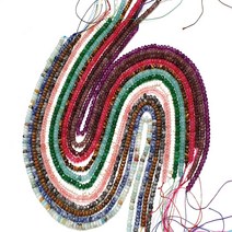 [원석 론델줄] 4mm 옥론델 한줄 비즈공예, 론델줄(옥믹스)