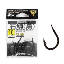 낚시방 가마가츠 석조(흑) 돌돔 바늘 11호~15호, 13호