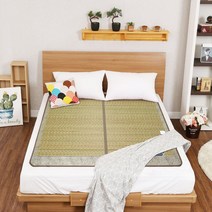 여름 대나무자리 대나무 장판 2인용 거실 침대 대나무돗자리 대자리
