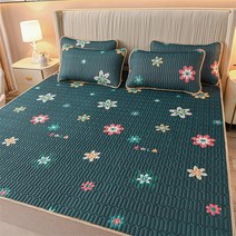 라텍스 돗자리 베개커버 세트 A라인 침대 쿨링 돗자리 여름 세탁기 가능 비보뉴 I933K496, 데이지 블루