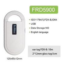 ISO CEROHS USB 충전식 RFID FDX-AFDX-B 마이크로칩 수의과 애완동물 동물 칩 리더기 개용 마이크로칩 스캐너, 12 1PC FRD5900