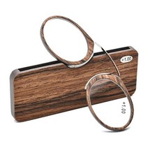 돋보기 확대경 블록렌즈NONOR 남성 돋보기 코 클립 휴대용 팔 독서 안경 очки для зрения TR9, 02 C2 BROWN_02 +150