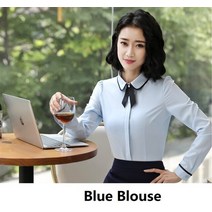 겨울방한복 겨울 작업복 점퍼 패션 패치 워크 참신 유니폼 스타일 여성 비즈니스 정장 가 겨울 숙녀 사무복 블레이저 세트 pantsuits, xxxl, 파란색 블라우스