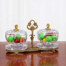 북유럽 과일 트레이 바구니 보관 바스켓 유럽식 미국식 고급 크리스탈 순수 구리 캔디 상자, [4] 물방울 사탕 항아리