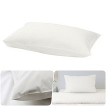 이케아 화이트 베개 커버 베갯잇 카바 50X80 패드 통풍 땀 흡수 천연 면 소재 튼튼한 내구성 안전 소재 편안한 잠자리 심플 트러플 예방 흰색 배개 침구 FARGMARA 페리모라