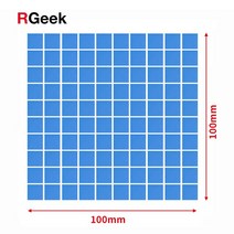 컴퓨터부품 RGEEK GPU CPU 방열판 냉각 전도성 실리콘 패드 열 개스킷 6.0 W/mK 100mm x 1mm, [04] Sliced 100x100mm, [03] thickness 1.5mm