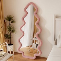비정형전신거울 와이드 인테리어 현관 트리, 85175핑크