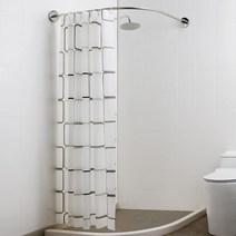 JINGHENG 코너형 샤워봉 샤워커튼봉 샤워커튼 풀세트 욕실파티션, 커튼 봉 80-100  G24개