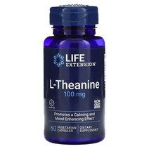 라이프 익스텐션 L- 테아닌 100mg 비건 캡슐 60정