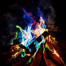 [너울샵]레인보우컬러 매직파이어 10+2개 불멍 도깨비불 놀거리 갬성 캠핑 캠프파이어, 02_ 4+1개