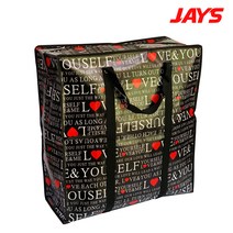 SJ 이불가방 부직포가방 타포린백 중대형 대형 특대형, 1개, SJ 러브앤미블랙(특대형)